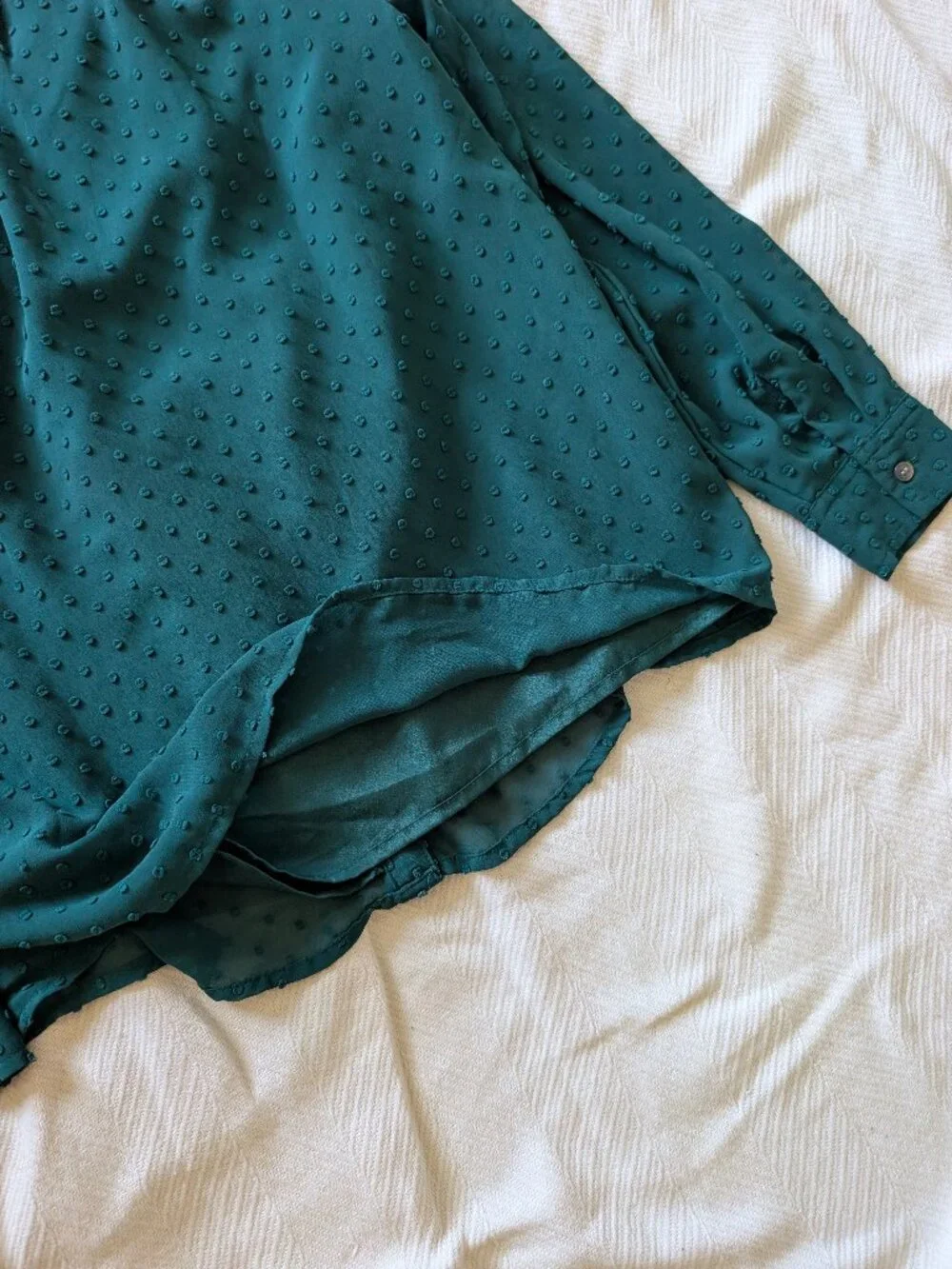 Green J-Crew button down blouse - size S